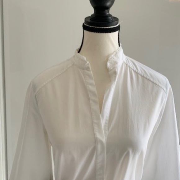 Edun dress shirt white cotton used US4 - Picture 8 of 9